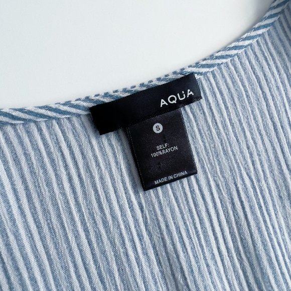 Aqua | Front Button Down Striped Romper | Women's Small - Picture 4 of 6